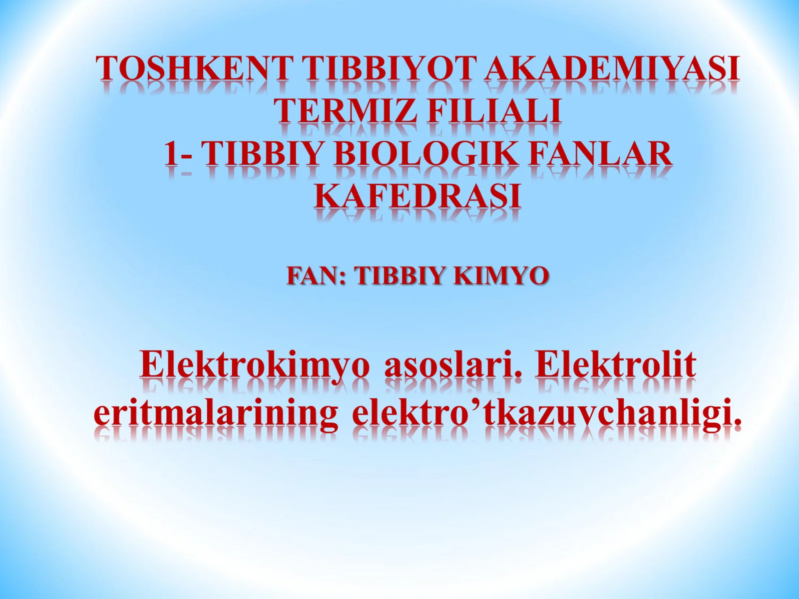Odam organizmidagi biologik suyuqliklar