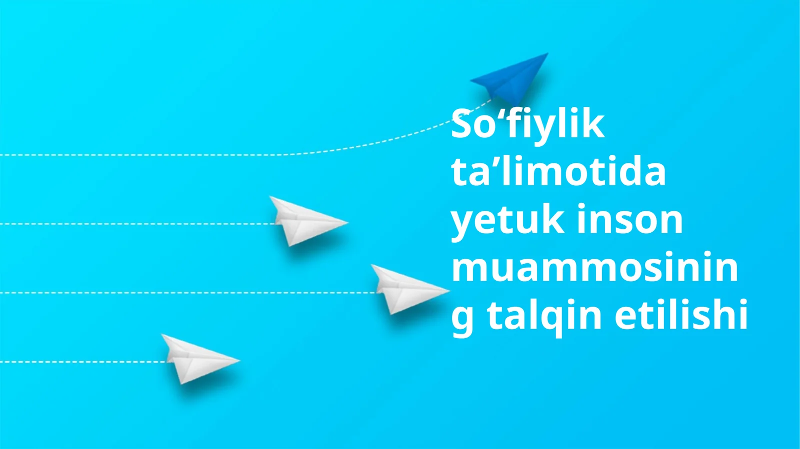 Soʻfiyliktaʼlimotidayetukinsonmuammosiningtalqinetilishi