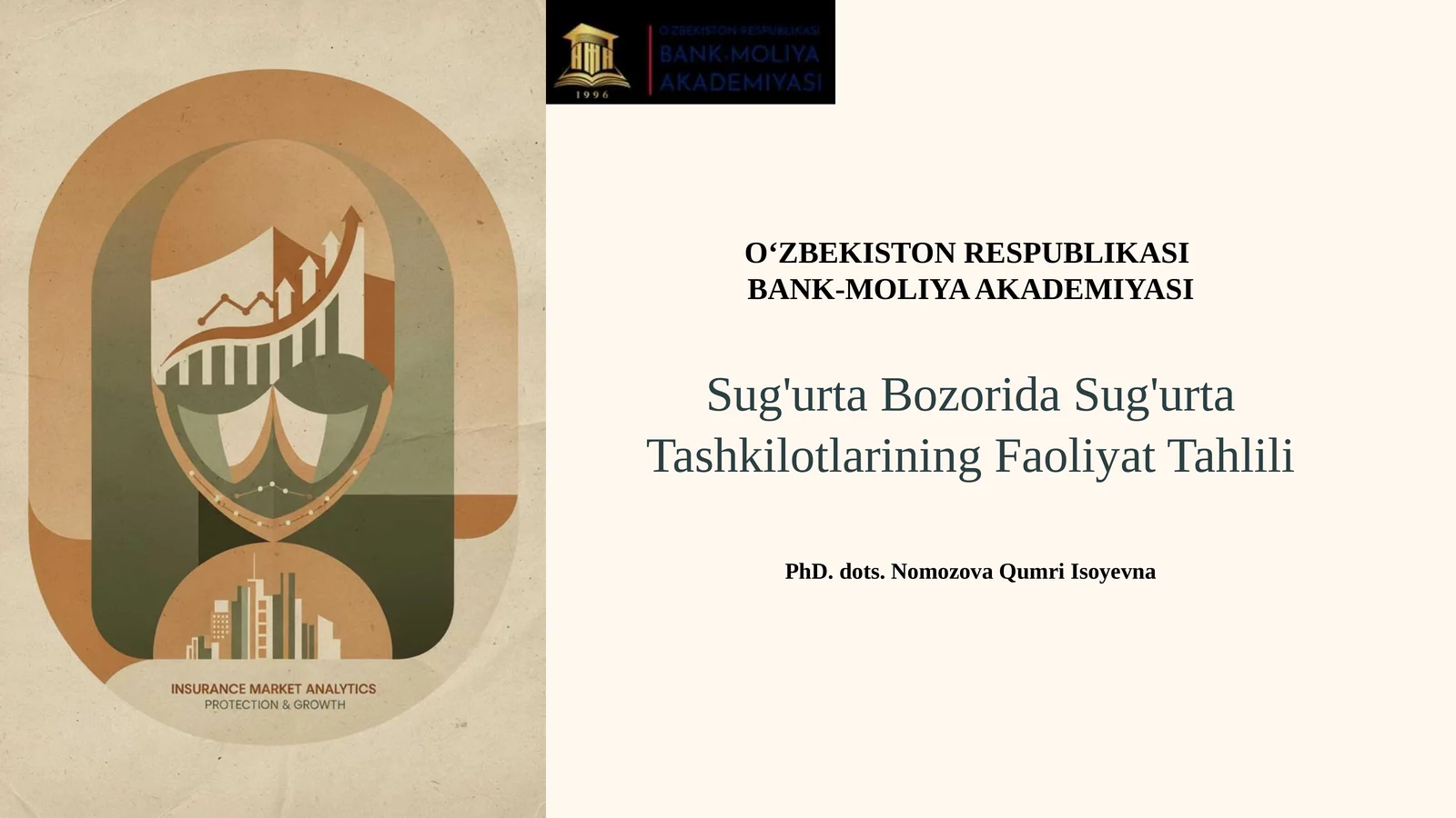 SUG’URTA BOZORIDA SUG’URTA TASHKILOTLARI FAOLIYATI TAHLILI