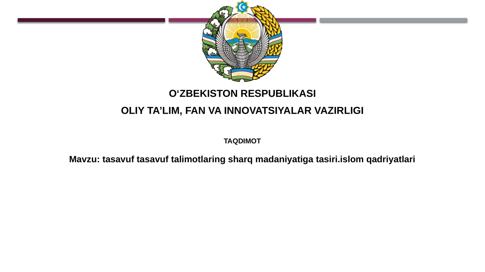 tasavuftasavuftalimotlaringsharqmadaniyatigatasiri.islomqadriyatlari
