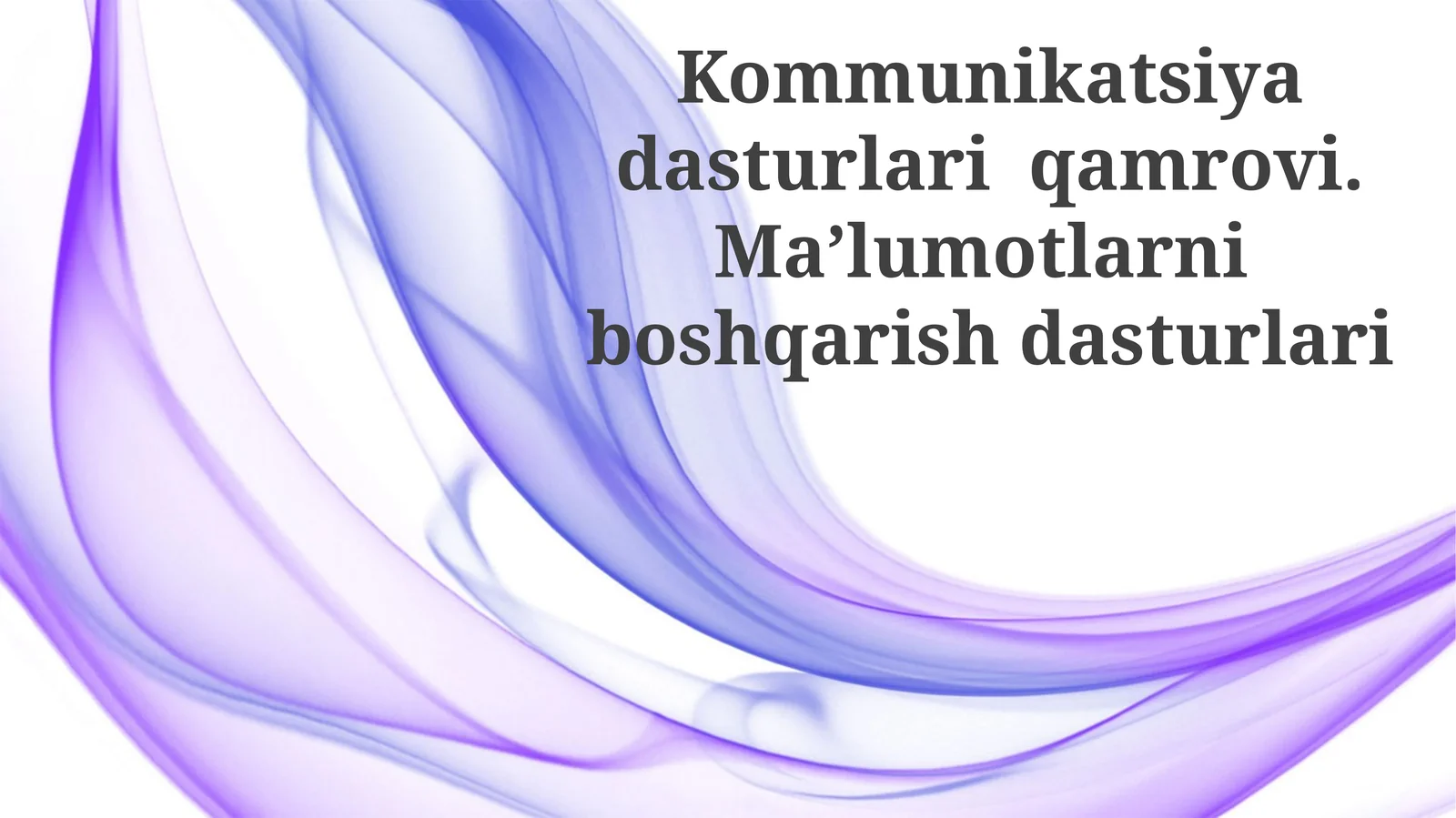 Ma'lumotlarni boshqarish dasturiy ta'minot bozori
