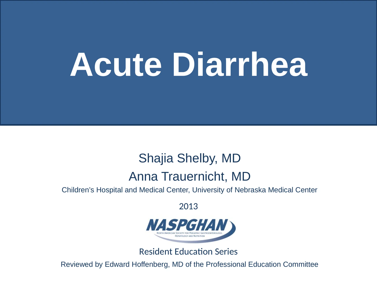 Acute Diarrhea