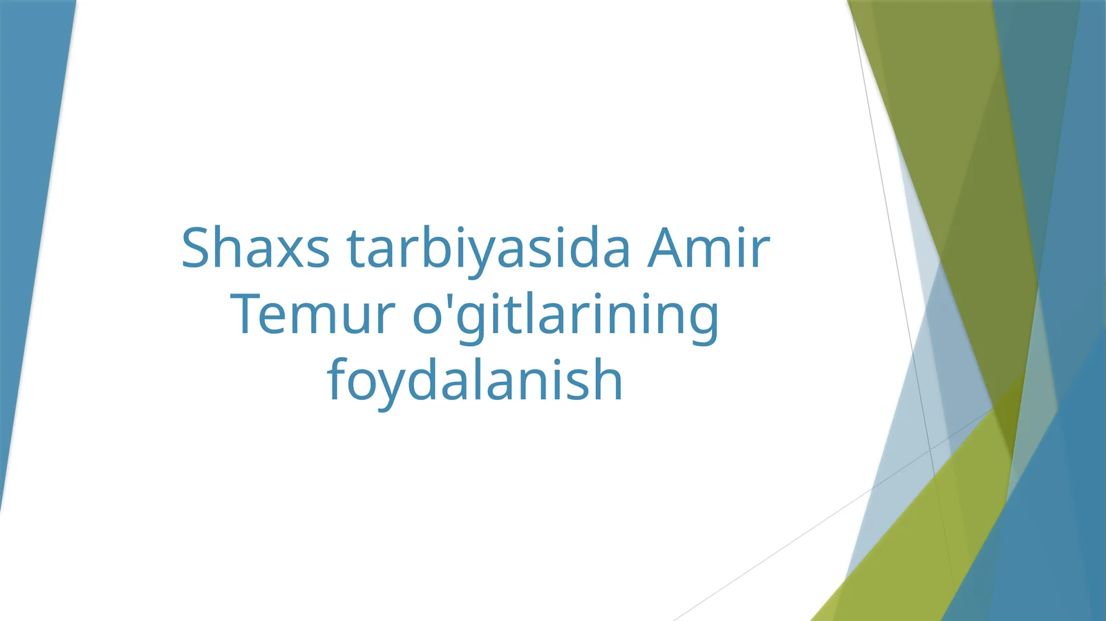 Amir Temur va ulugʻ beklar