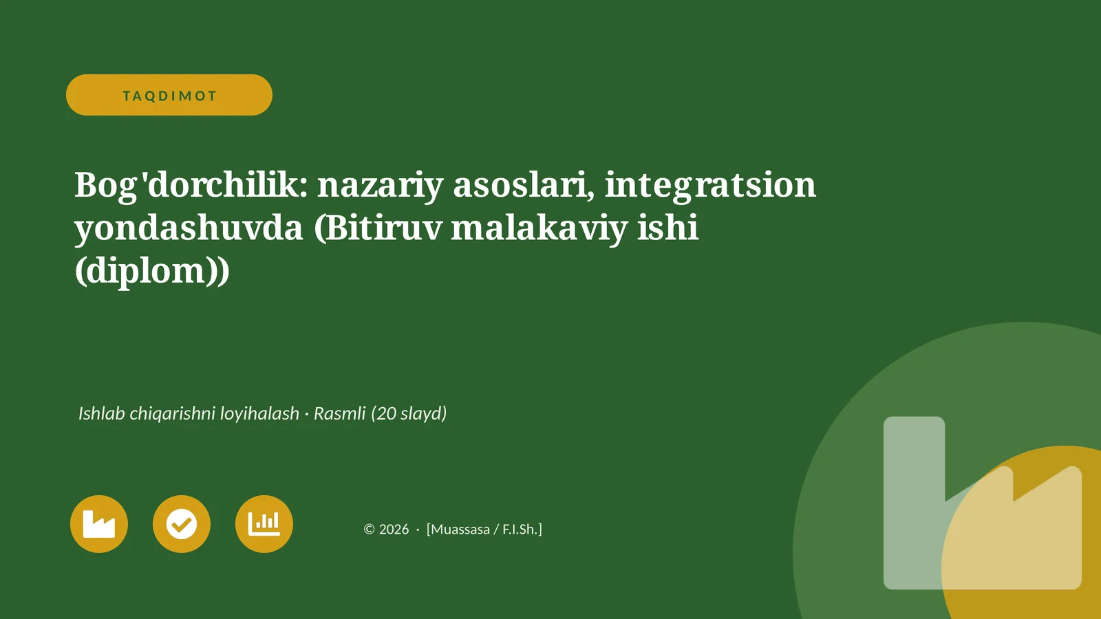 Bog'dorchilik: nazariy asoslari, integratsion yondashuvda