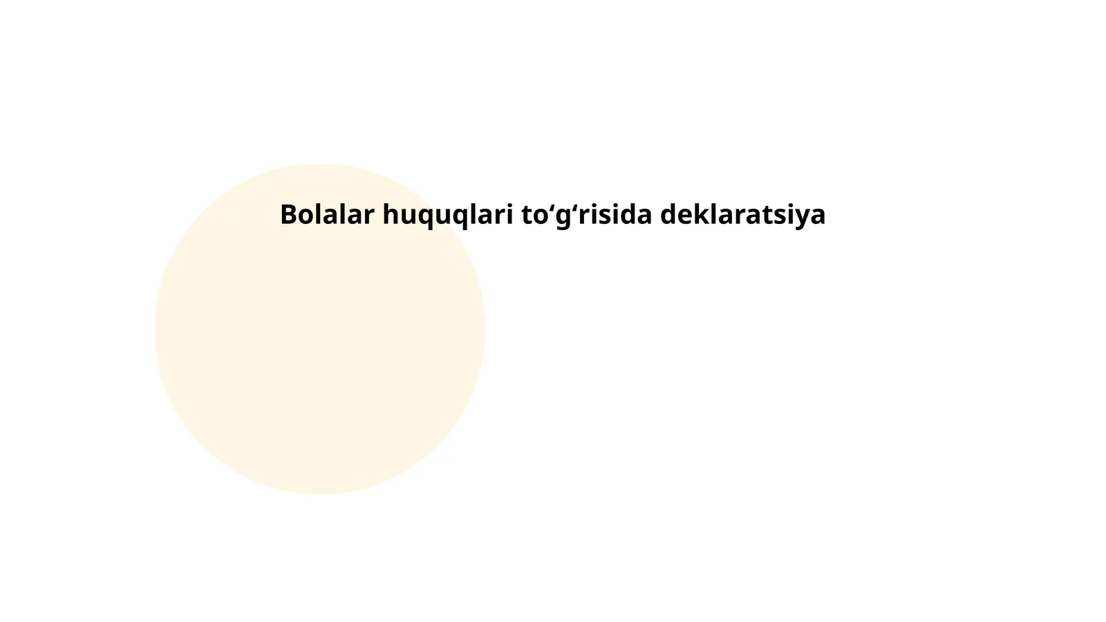 Bolalar huquqlari toʻgʻrisida deklaratsiya