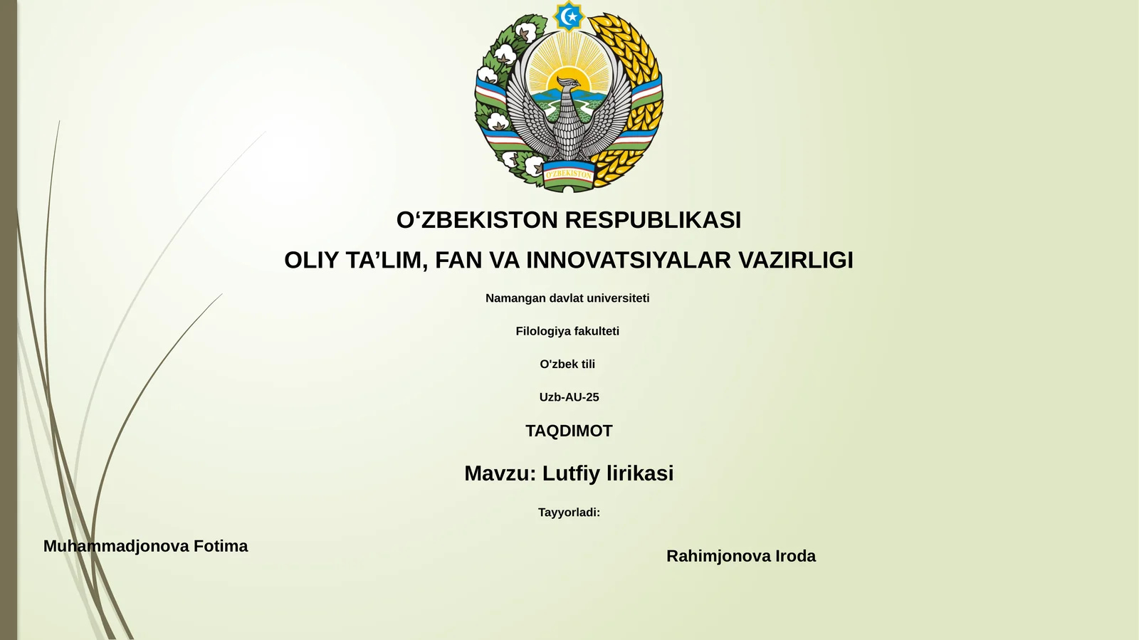 Lutfiy lirikasi