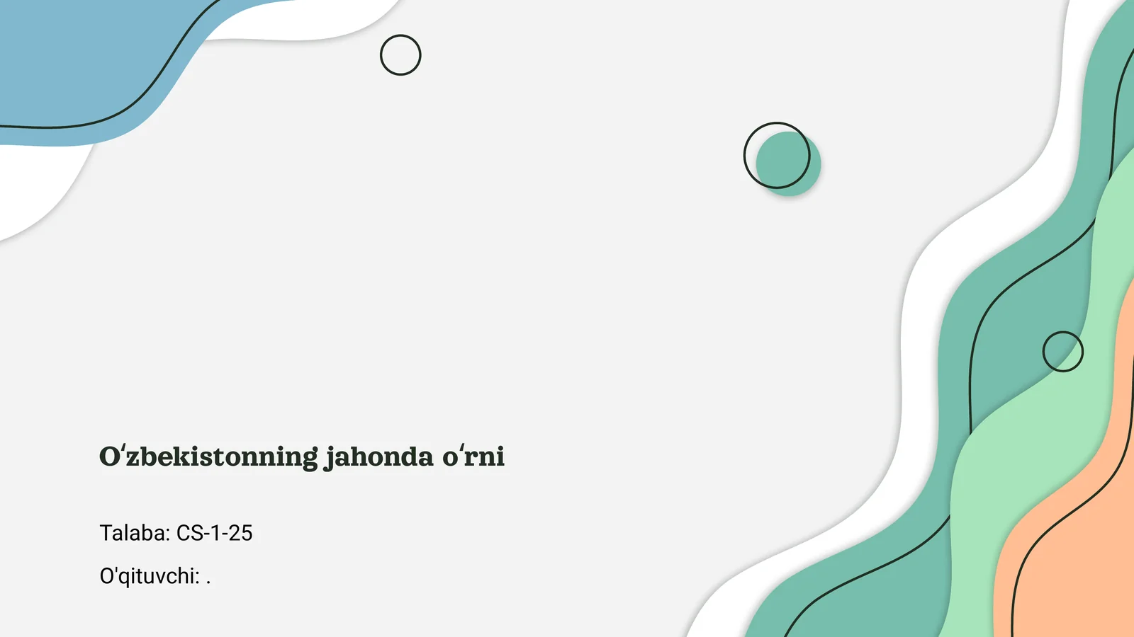 Oʻzbekistonning jahonda oʻrni