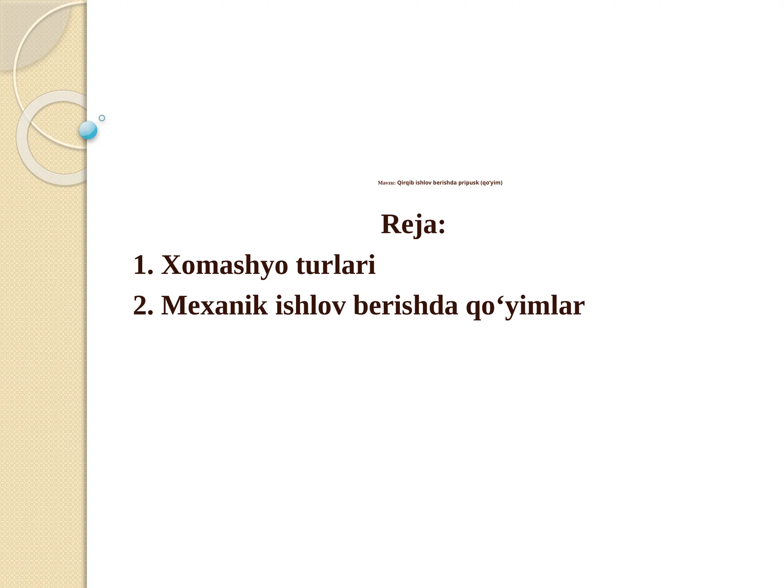 Qirqibishlovberishdapripusk(qo‘yim)