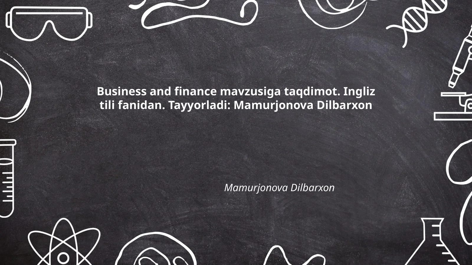 Business and finance mavzusiga taqdimot