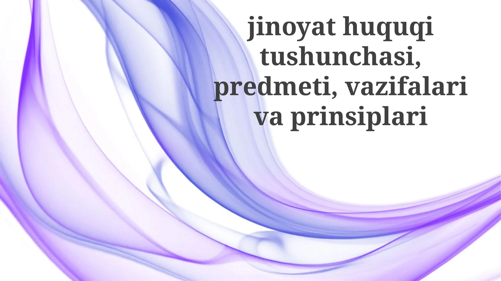 Jinoyat huquqining mohiyati va tushunchasi