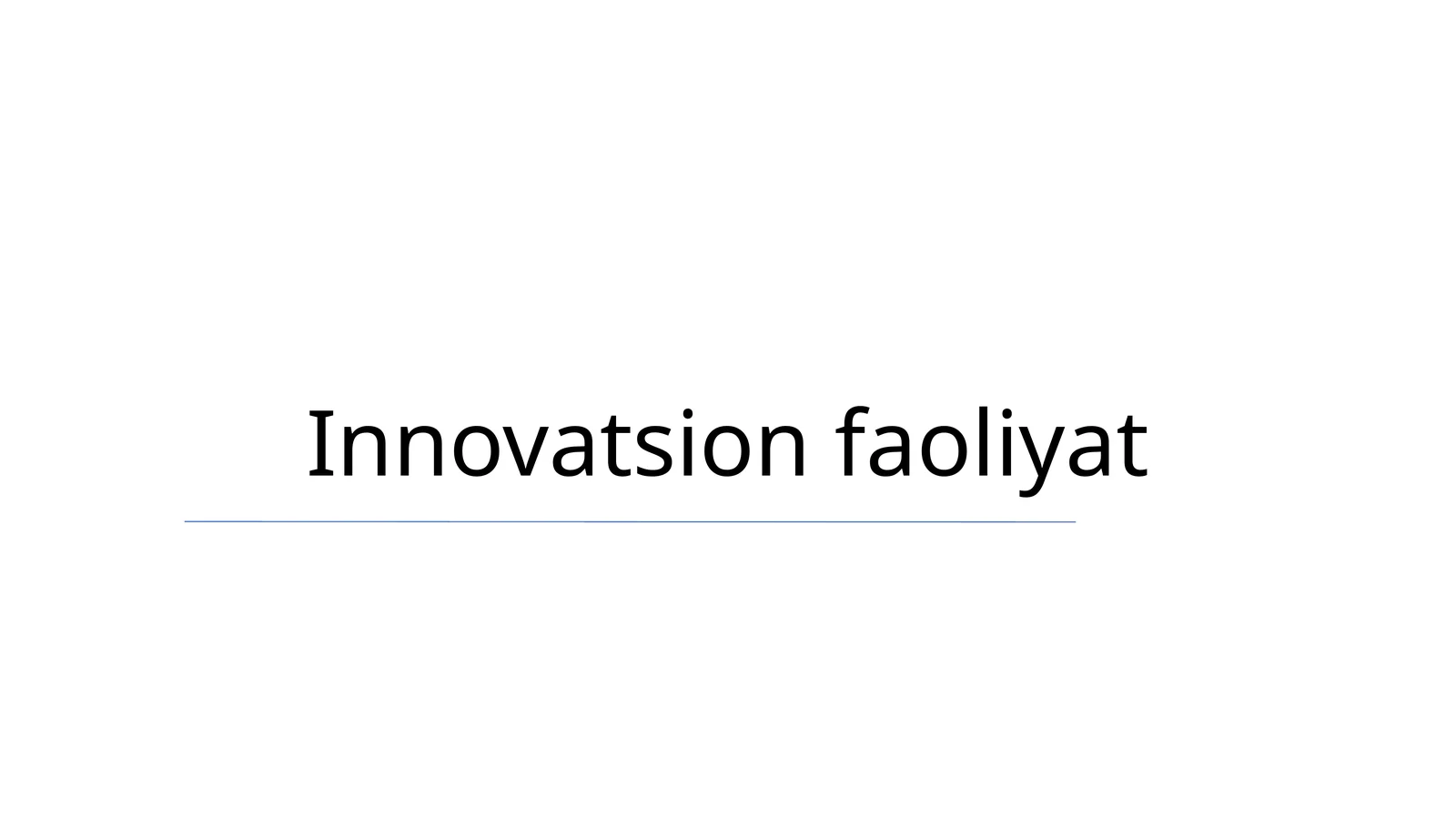Innovatsion faoliyat