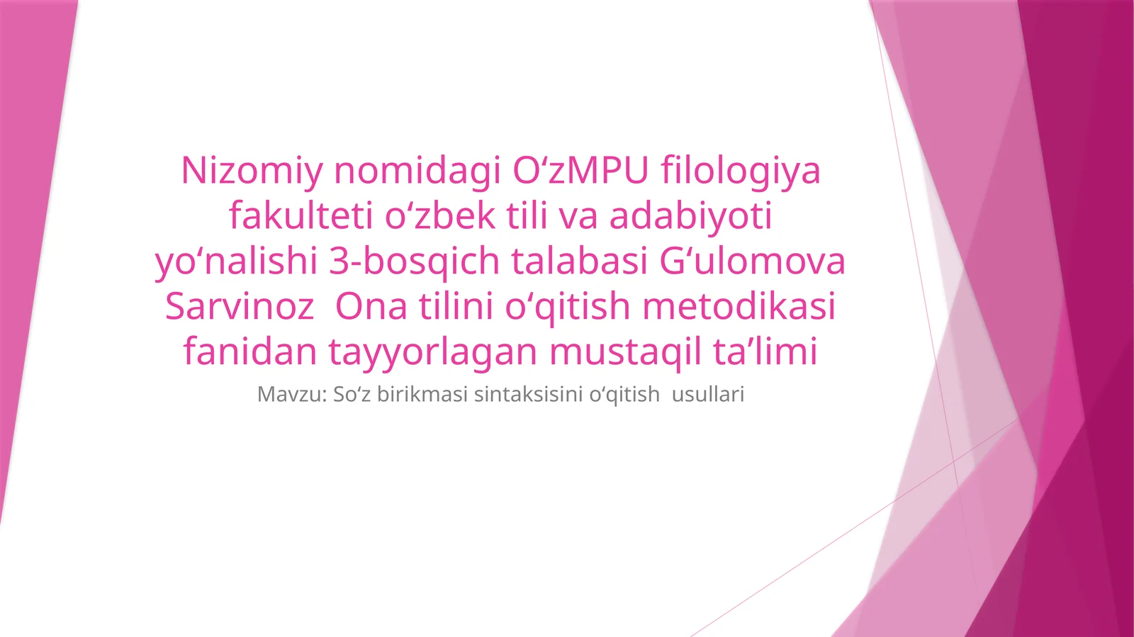 Soʻzbirikmasisintaksisinioʻqitishusullari