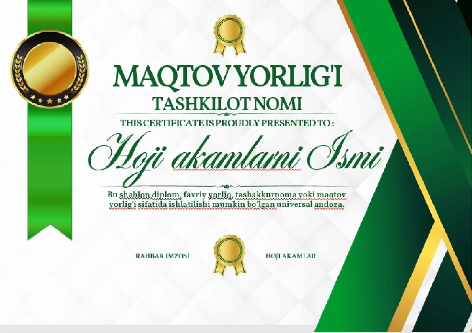 MAQTOV YORLIG'I