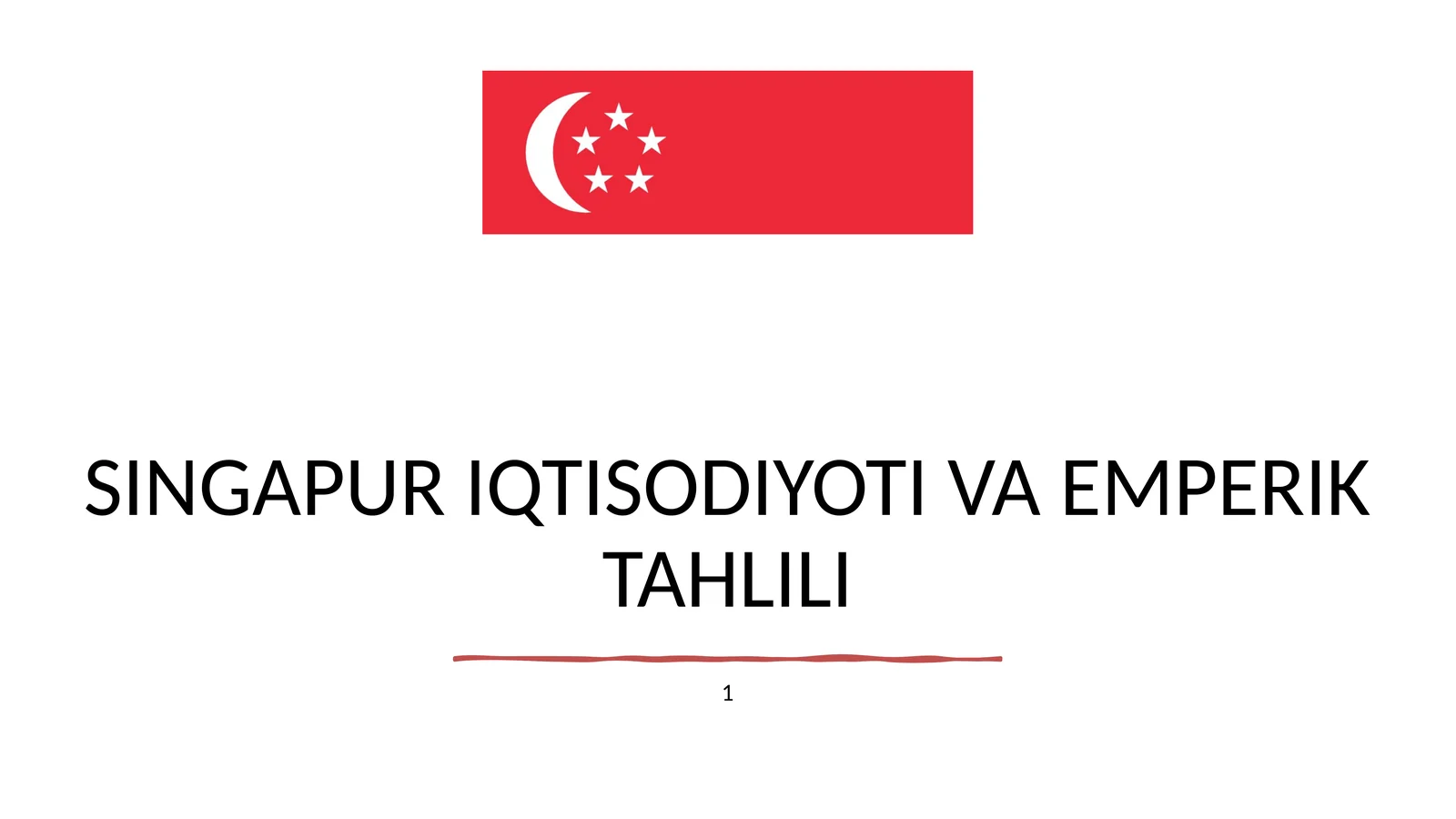 Singapur iqtisodiyoti va emperik tahlili