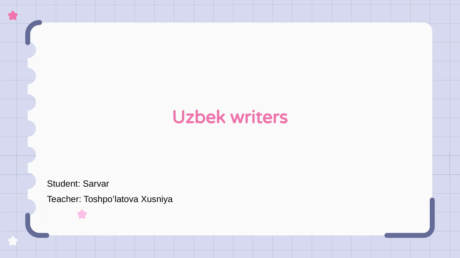 Uzbek writers