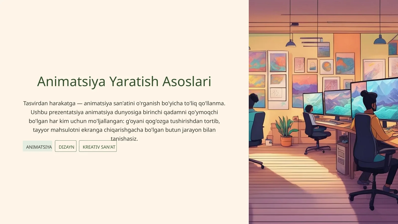 Animatsiya Yaratish Asoslari