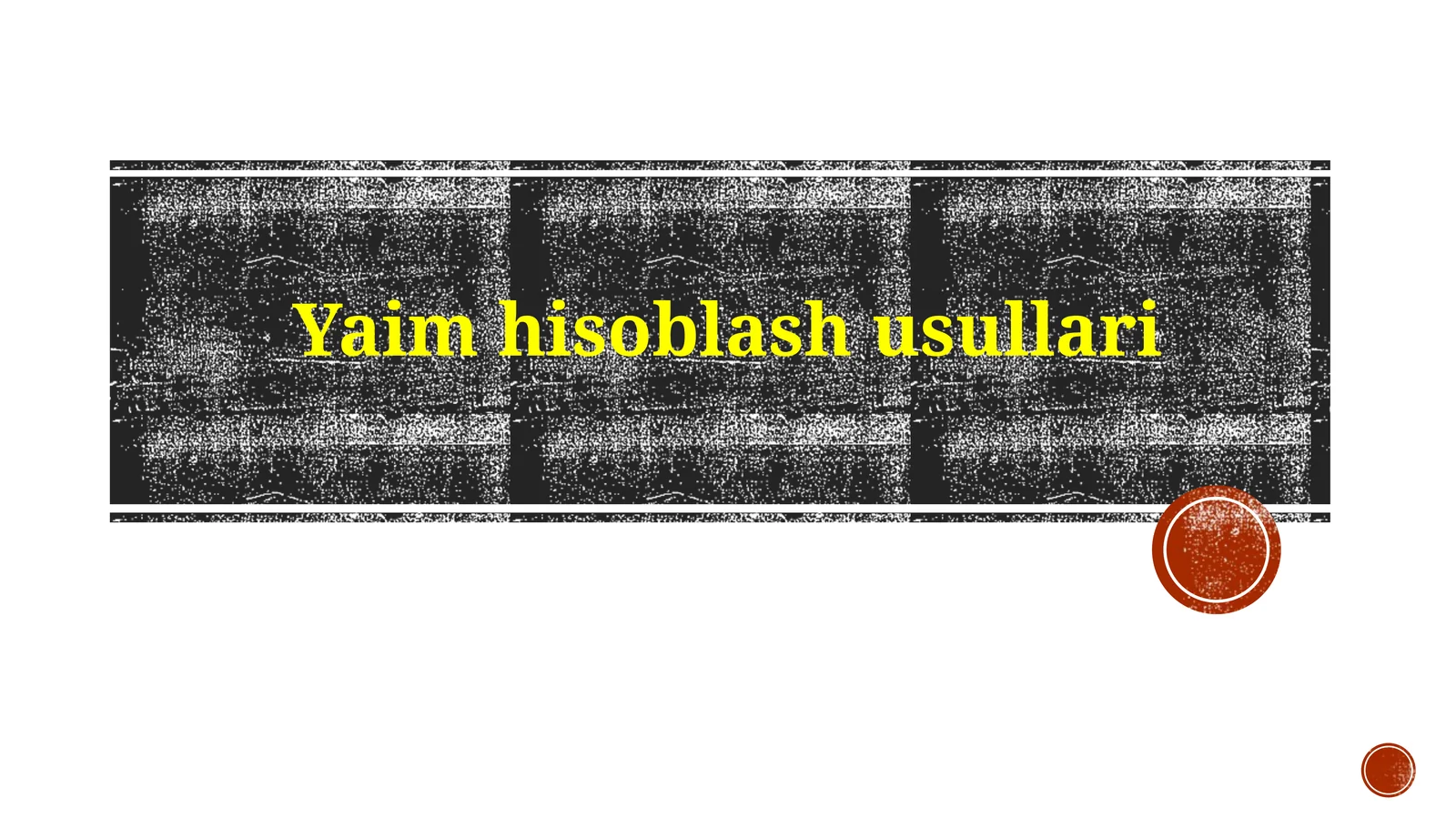 Soliq hisobini chiqarish usullari