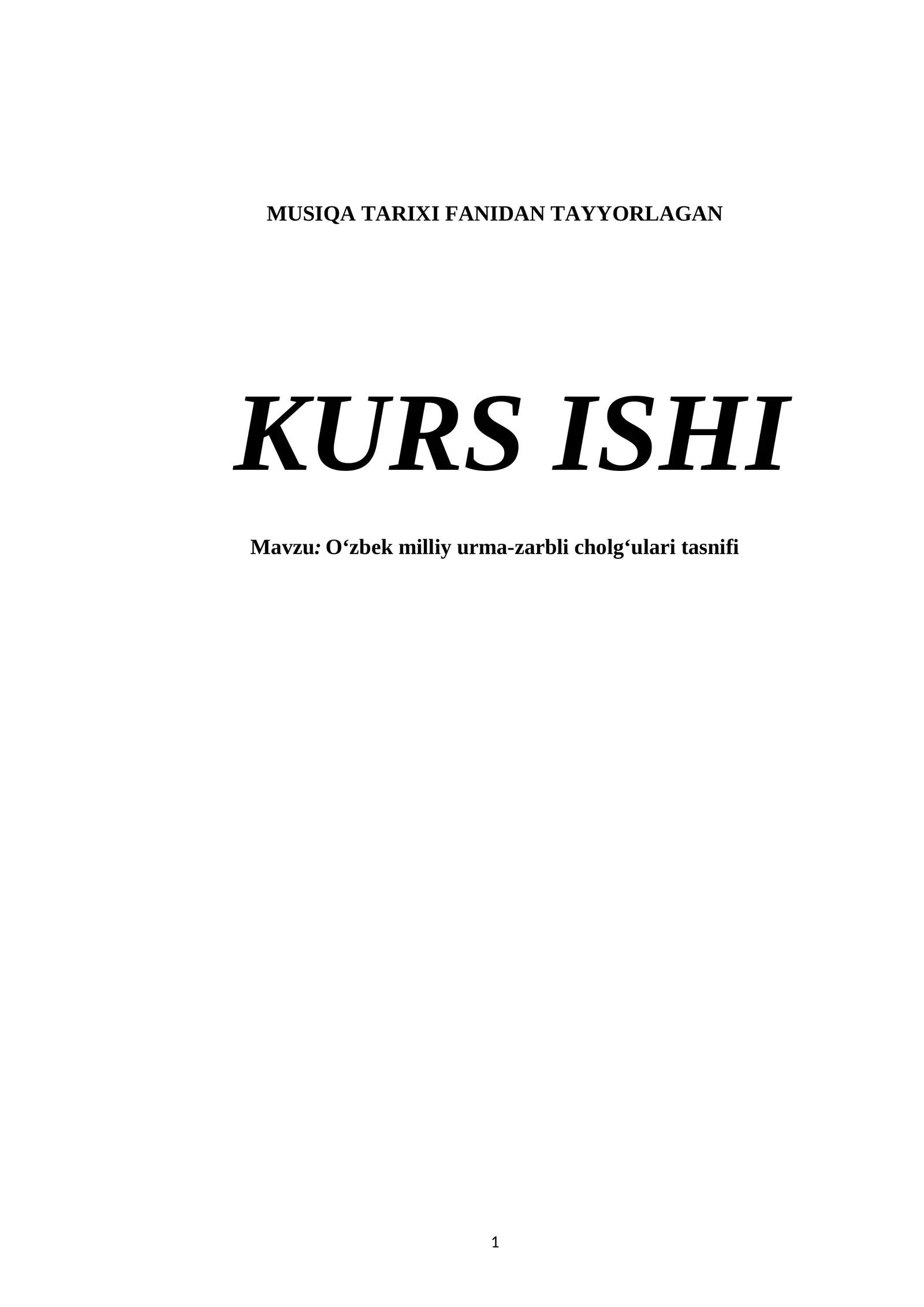 O‘zbek milliy urma-zarbli cholg‘ulari tasnifi