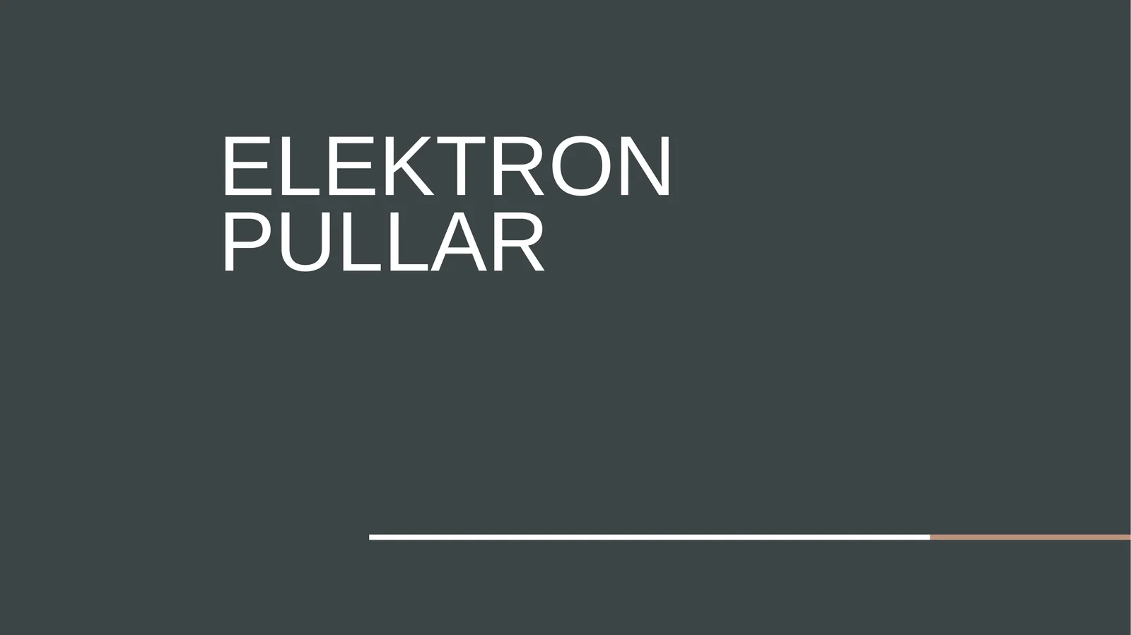 Elektron pullar