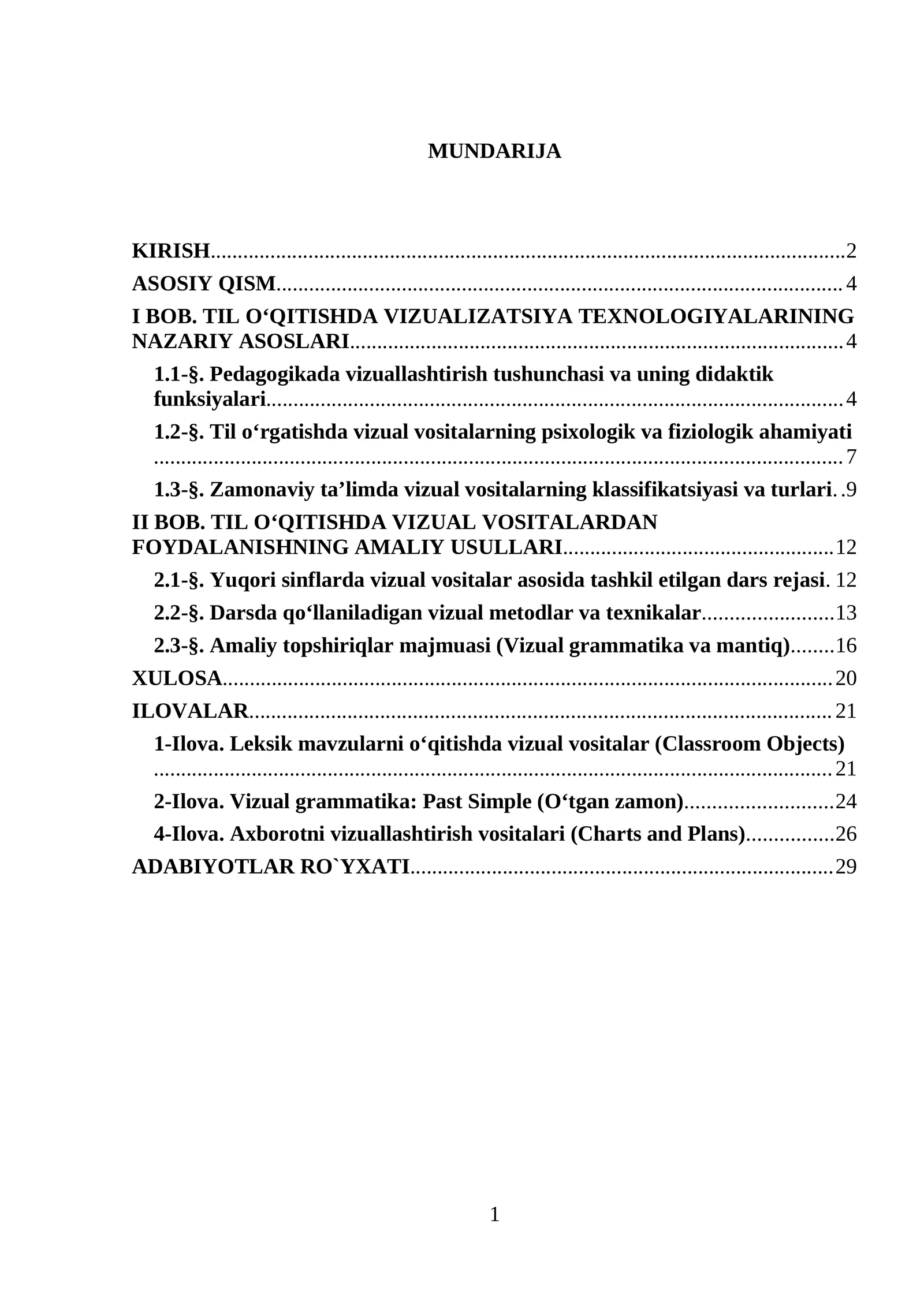 Til o`qitish jarayonida vizual vositalardan foydalanishning amaliy asoslari.