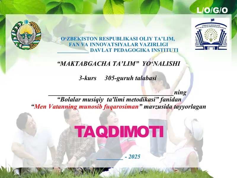 Men Vatanning munosib fuqarosiman