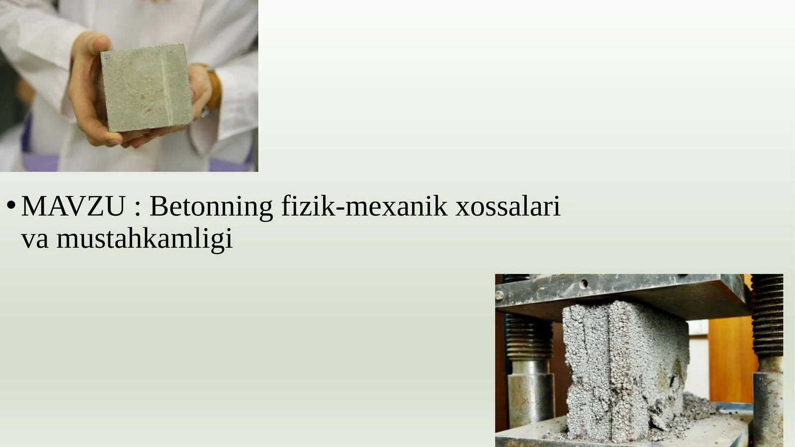 slayd beton xossalari