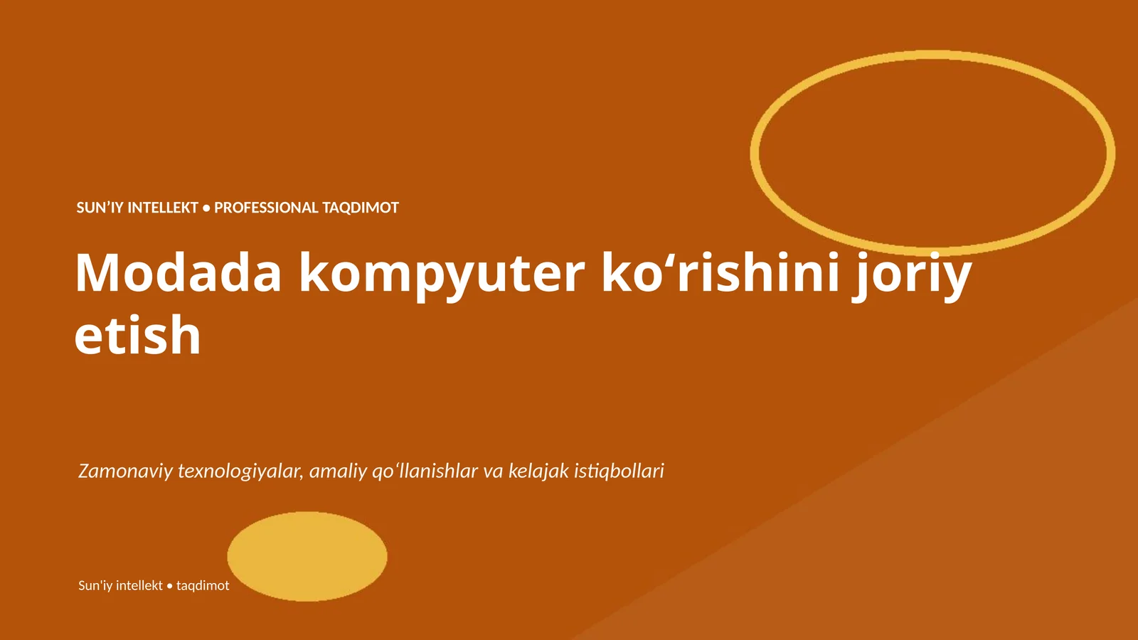 Modada kompyuter koʻrishini joriy etish