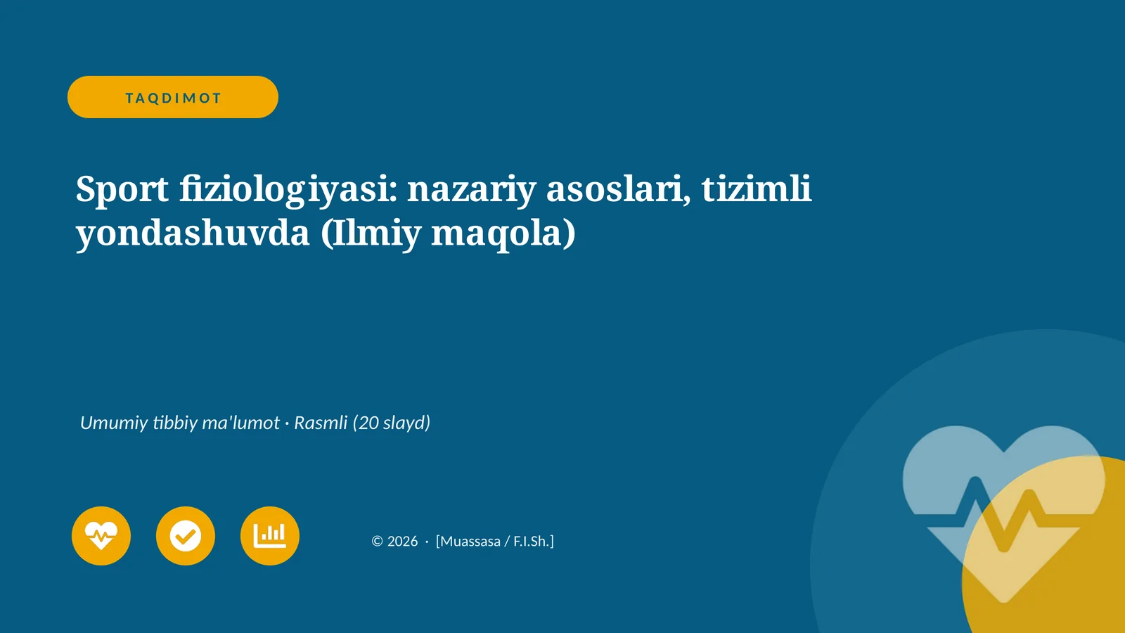 Sport fiziologiyasi: nazariy asoslari, tizimli yondashuvda (Ilmiy maqola)