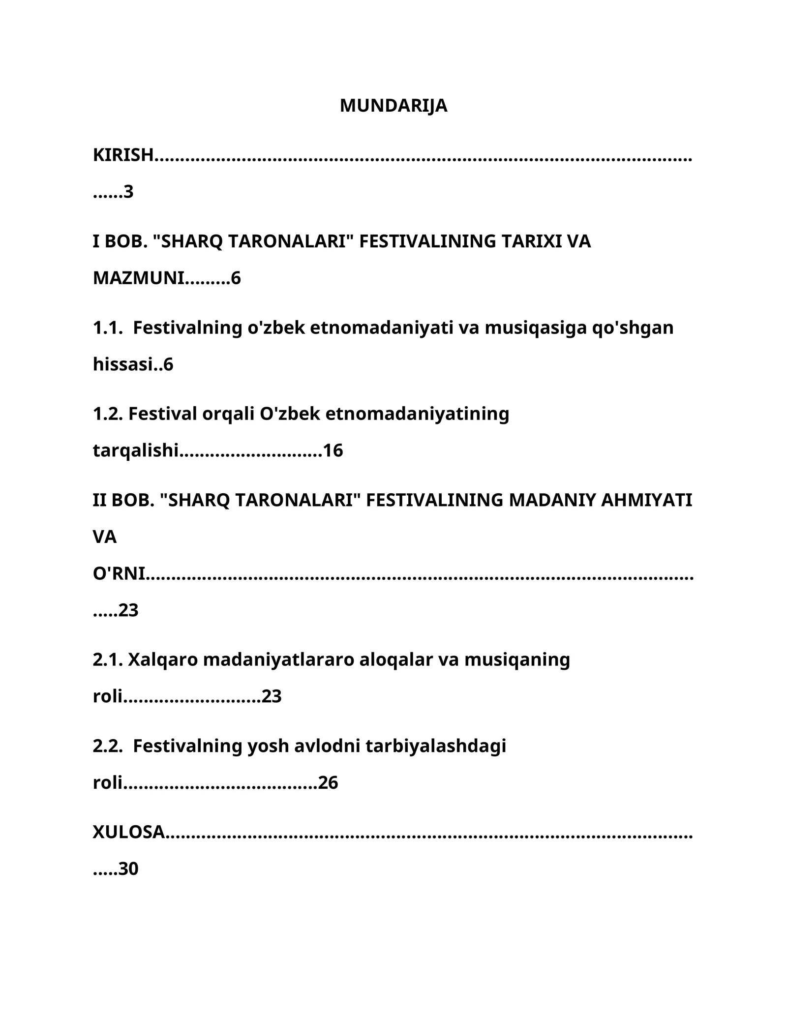 "SHARQ TARONALARI" FESTIVALINING TARIXI VA MAZMUNI