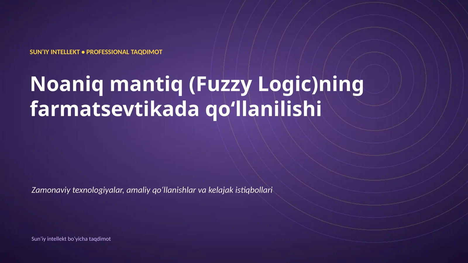 Sunʼiy intellekt boʻyicha taqdimot