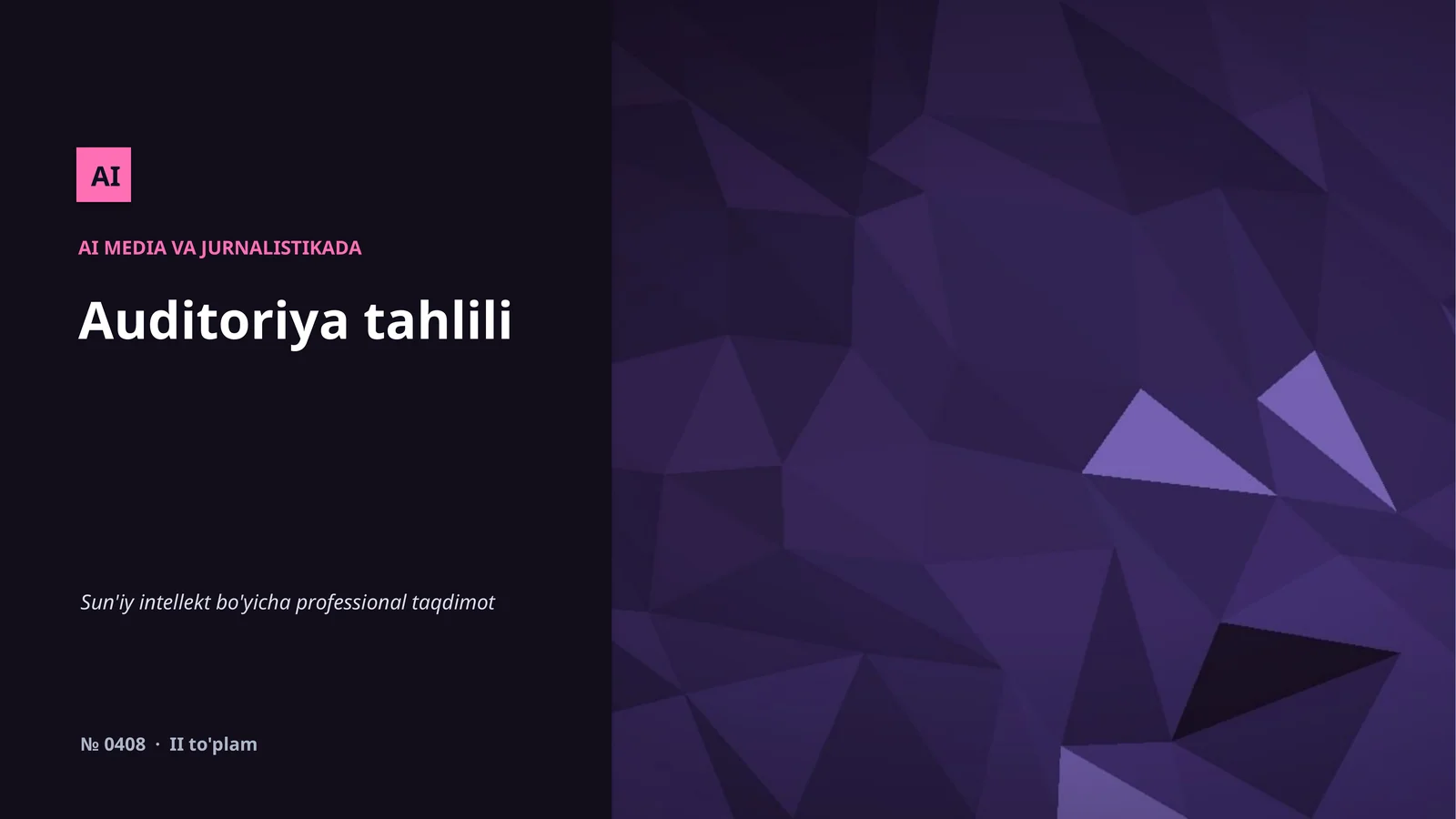 AI MEDIA VA JURNALISTIKADA