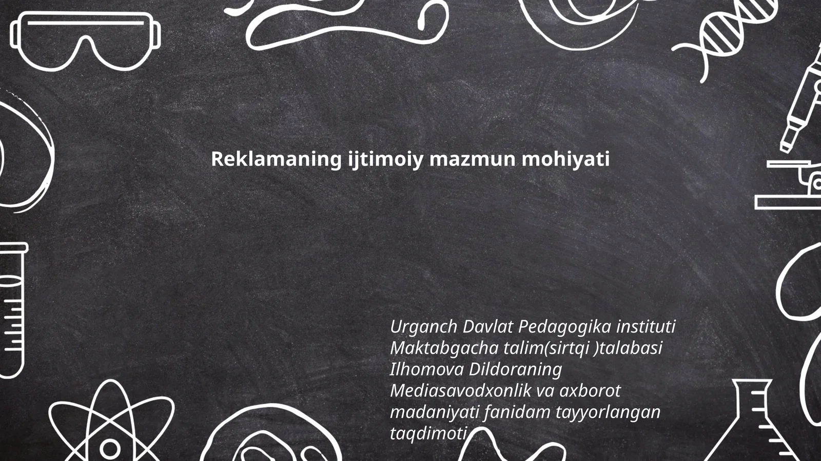 Reklamaning ijtimoiy mazmun mohiyati