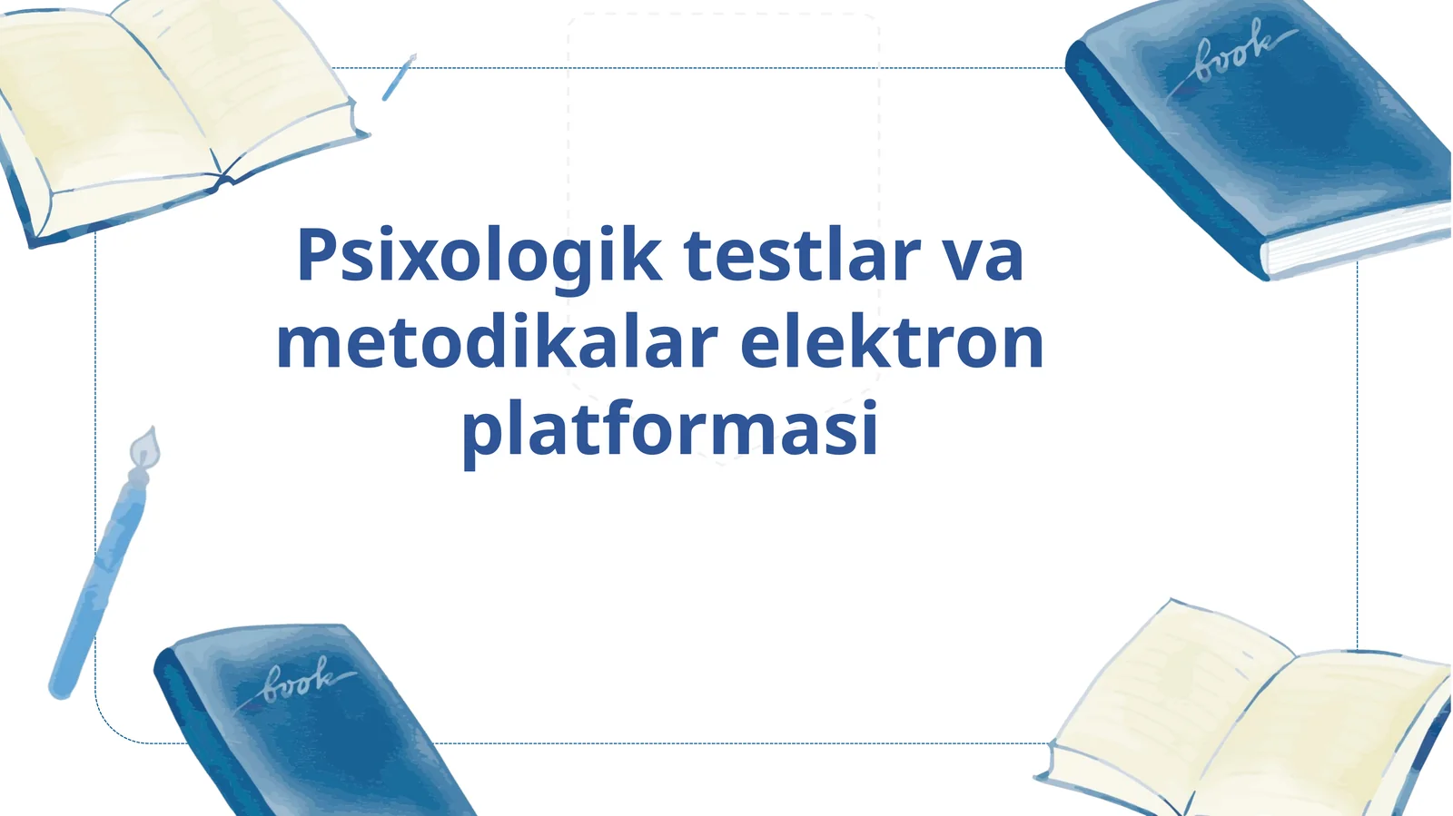 Psixologik testlar va metodikalar elektron platformasi slayd