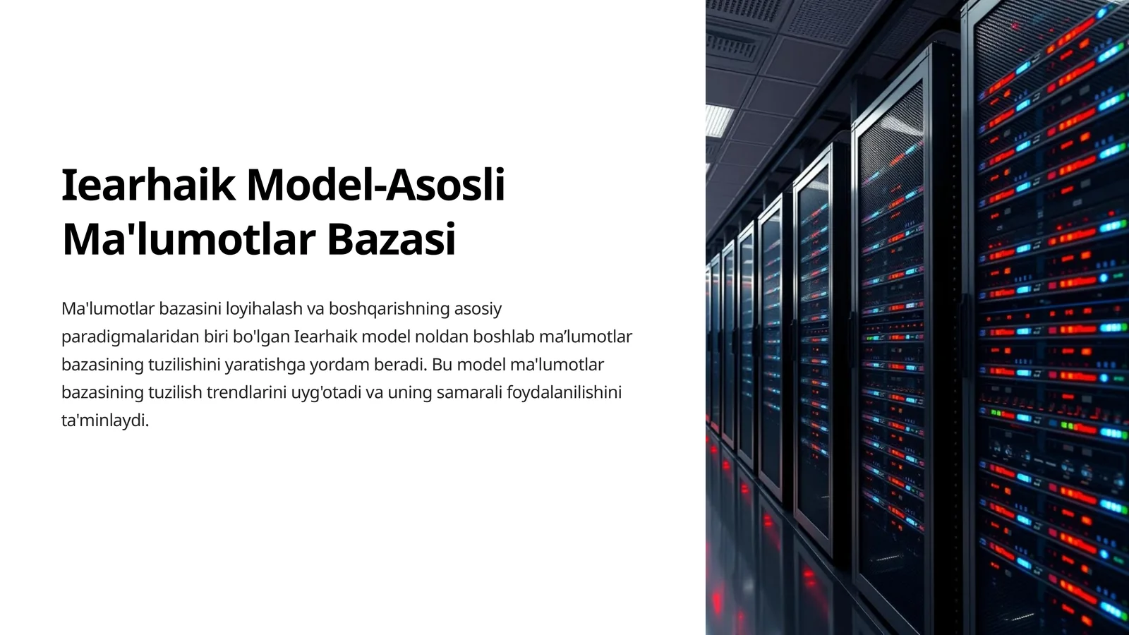 Iearhaik Model-Asosli Ma'lumotlar Bazasi