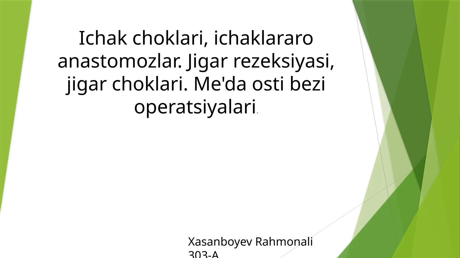 Ichakchoklarivaichaklararoanastomozlar