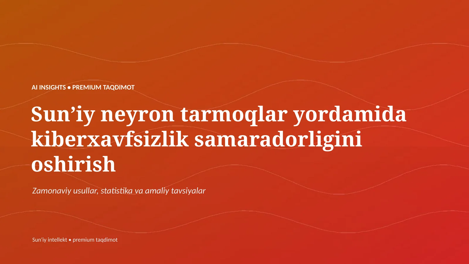 Sun'iy intellekt • premium taqdimot