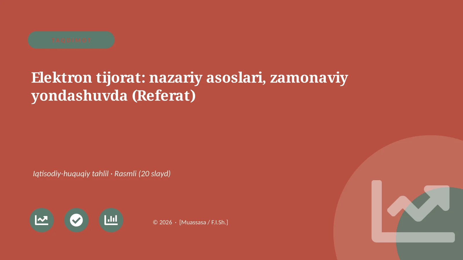 Elektron tijorat: nazariy asoslari, zamonaviy yondashuvda (Referat)
