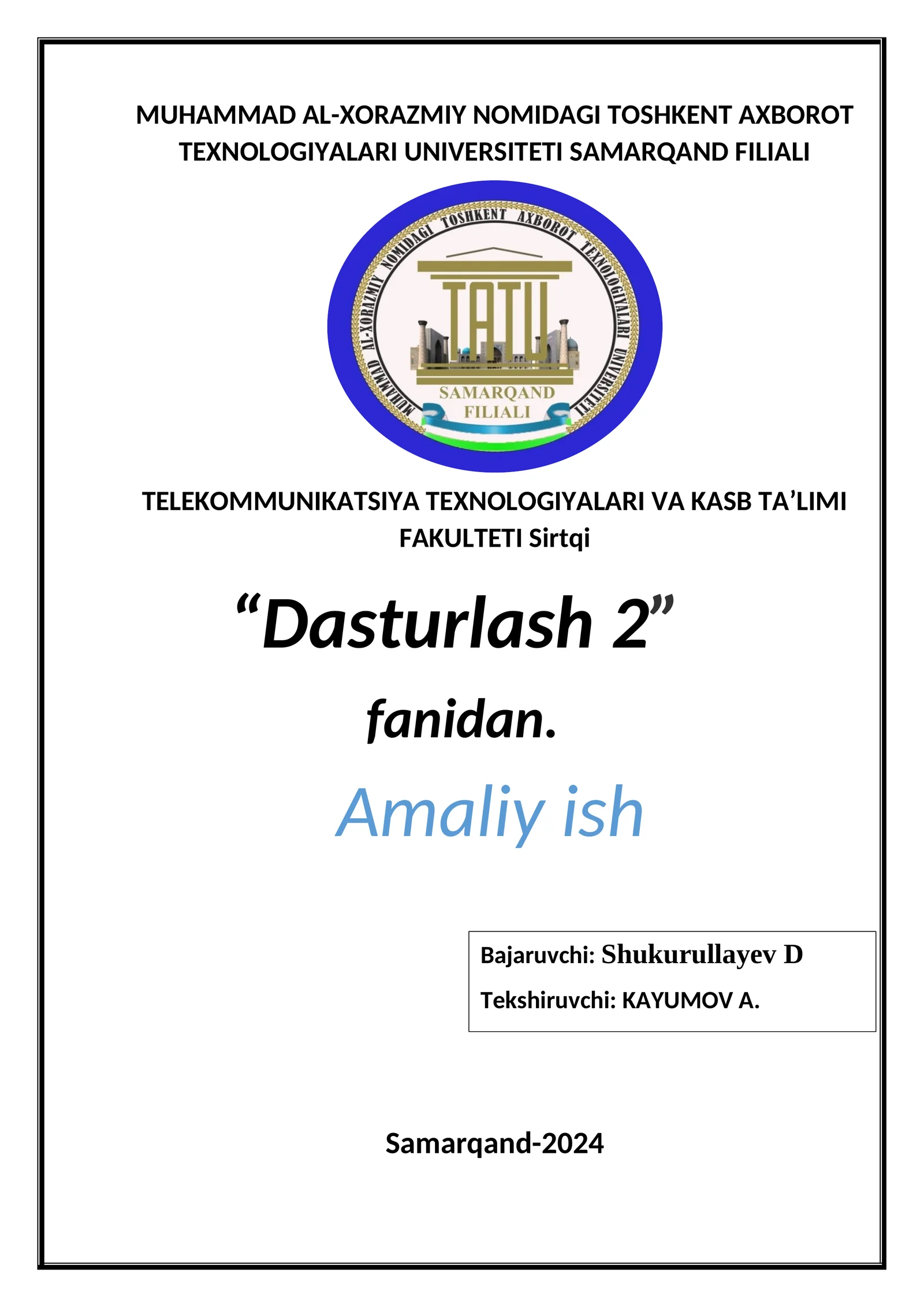 CHIZIQLI DASTURLASH