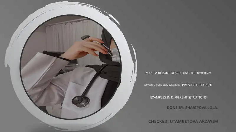 Difference between sign and symptom