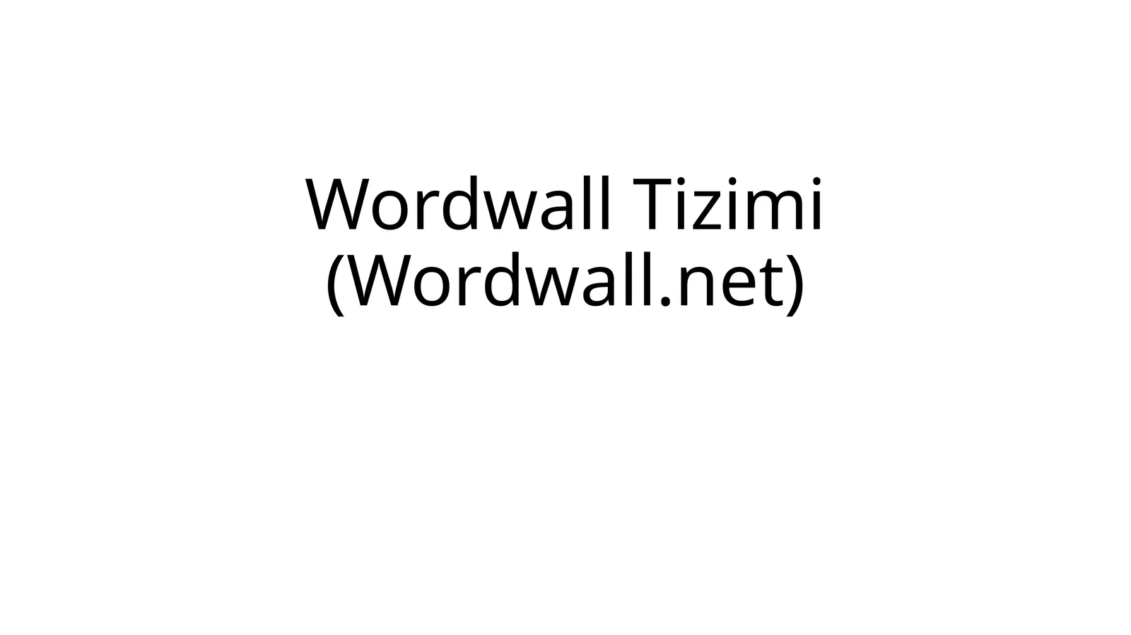 WordwallTizimi(Wordwall.net)