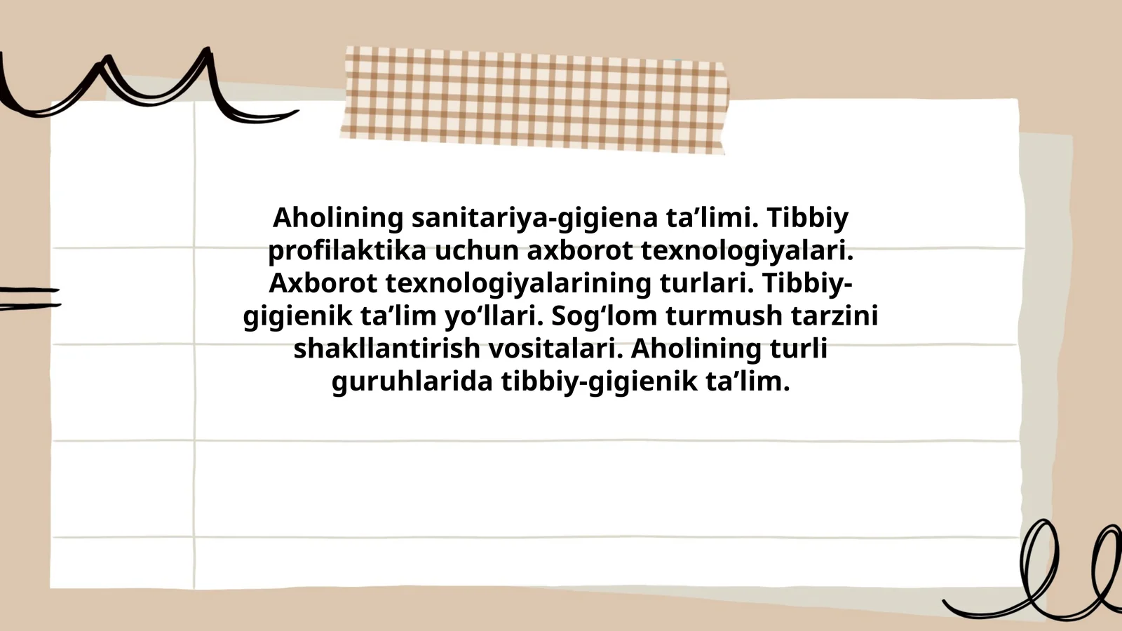 Aholining sanitariya-gigiena taʼlimi