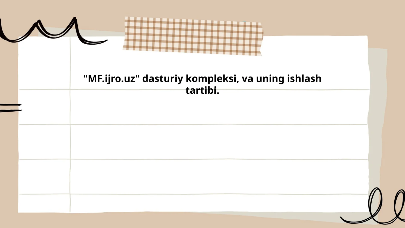 MF.ijro.uz dasturiy kompleksi, va uning ishlash tartibi