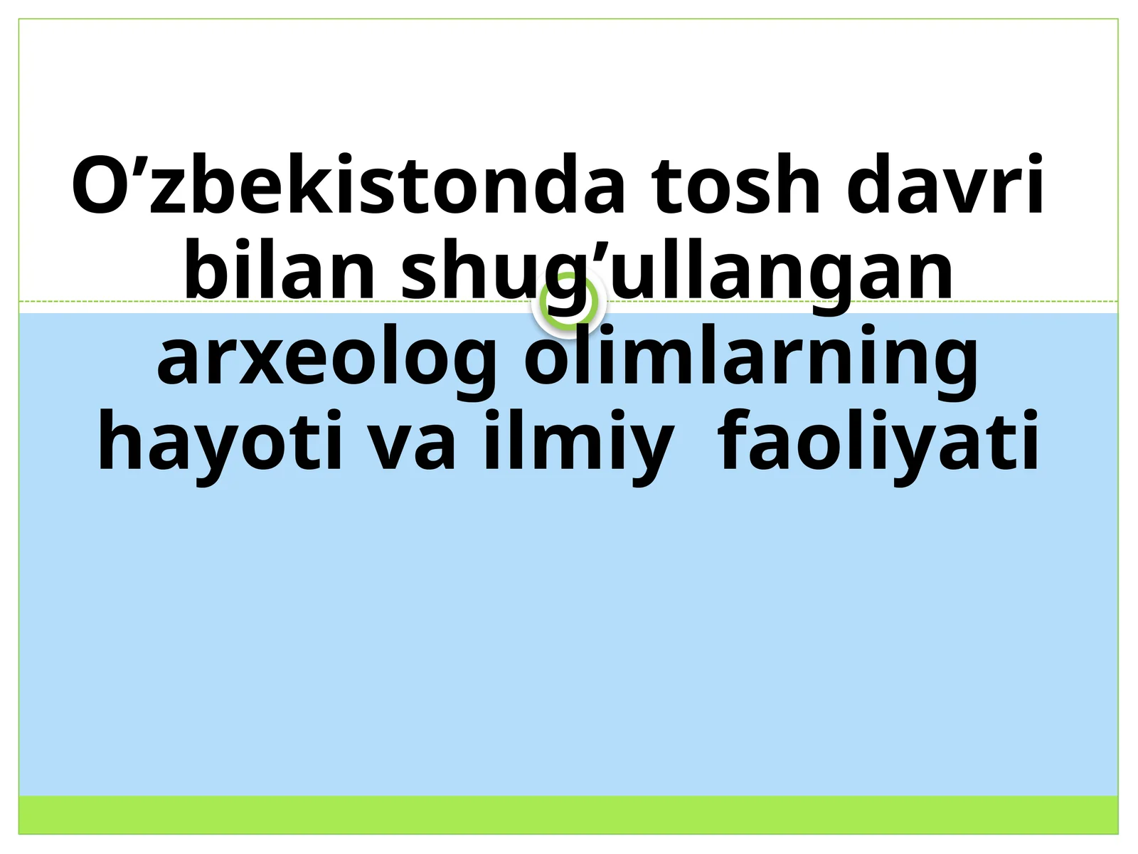 Foydalangan adabiyolar ro’yxati