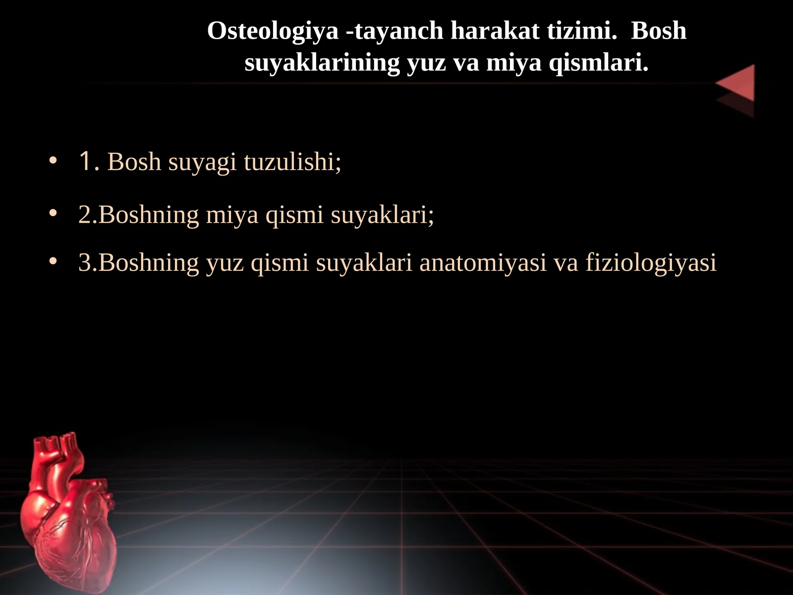 Osteologiya -tayanch harakat tizimi. Bosh suyaklarining yuz va miya qismlari