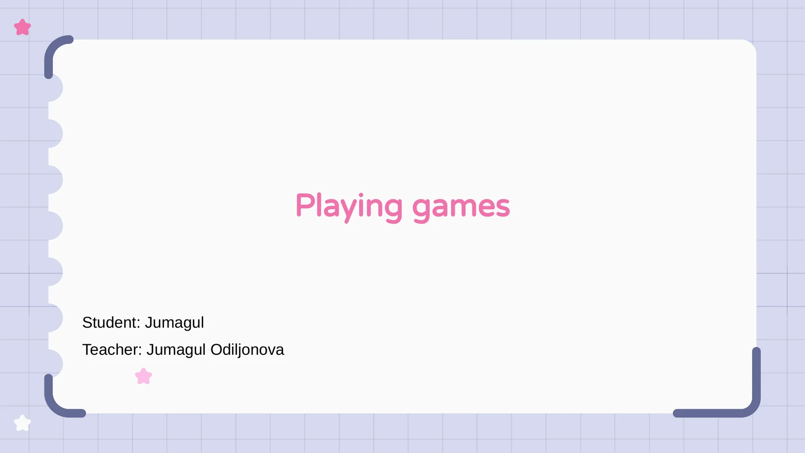 Playing games