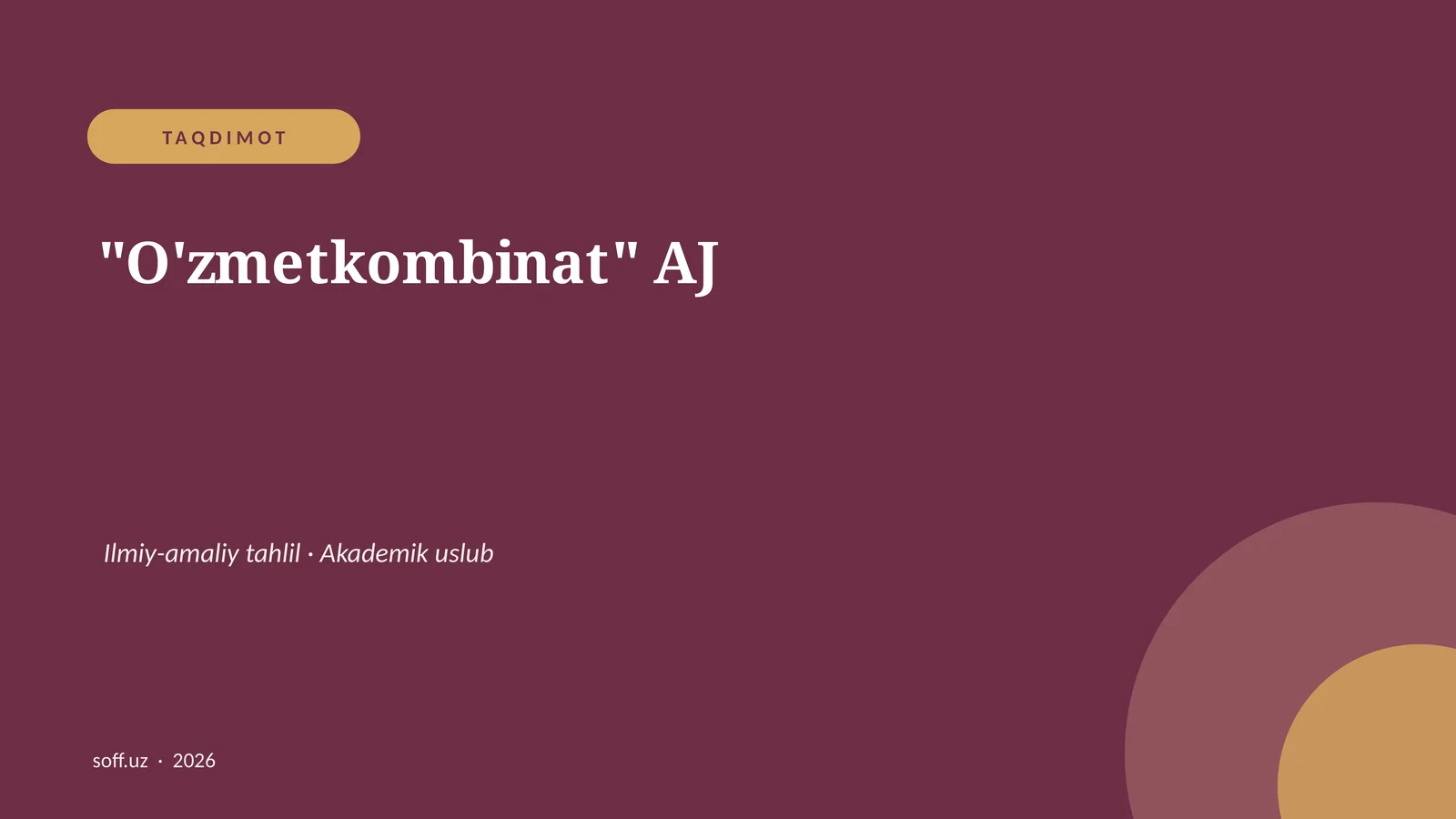 O'zmetkombinat" AJ