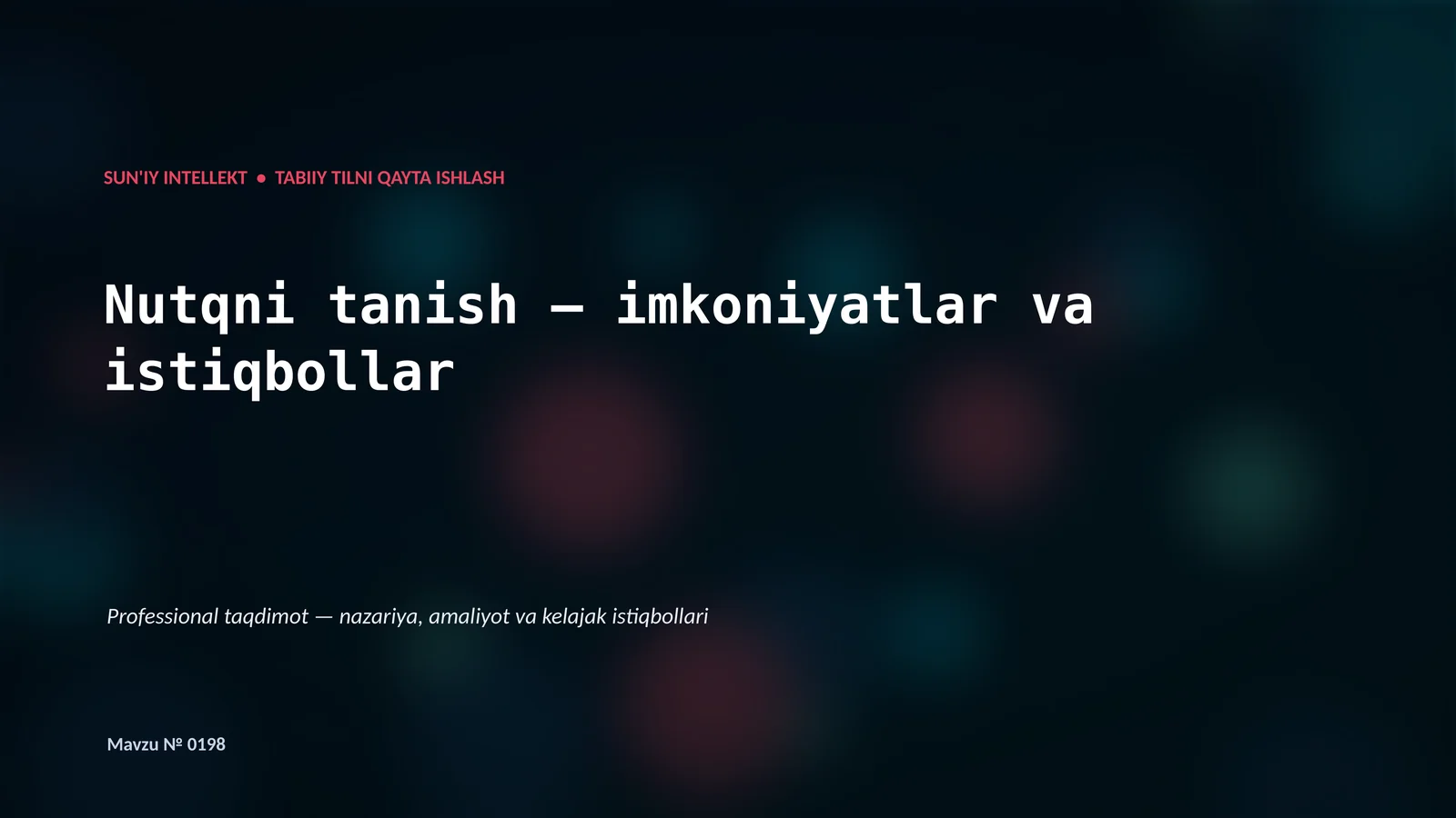 Tabiiy tilni qayta ishlash