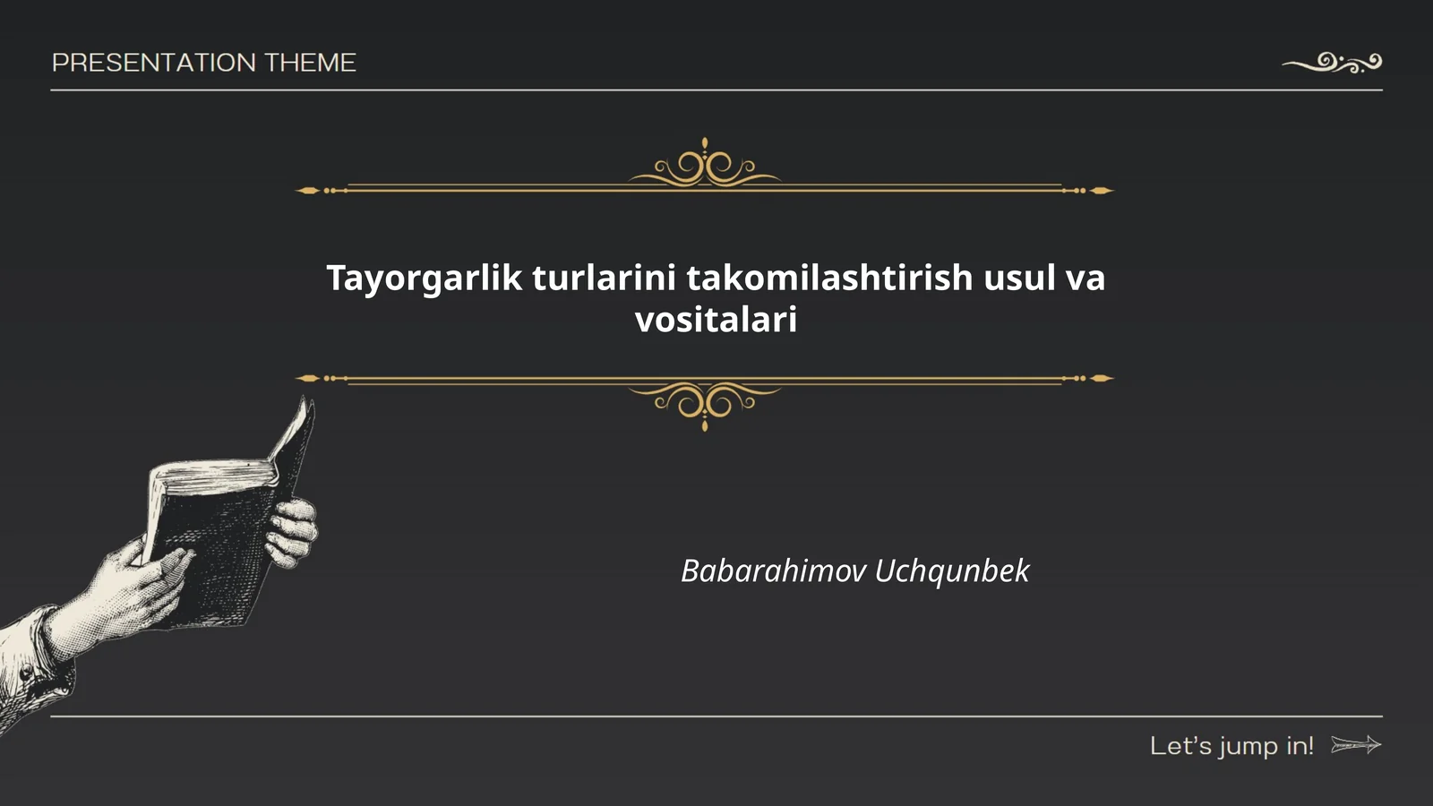 Tayorgarlik turlarini takomilashtirish usul va vositalari