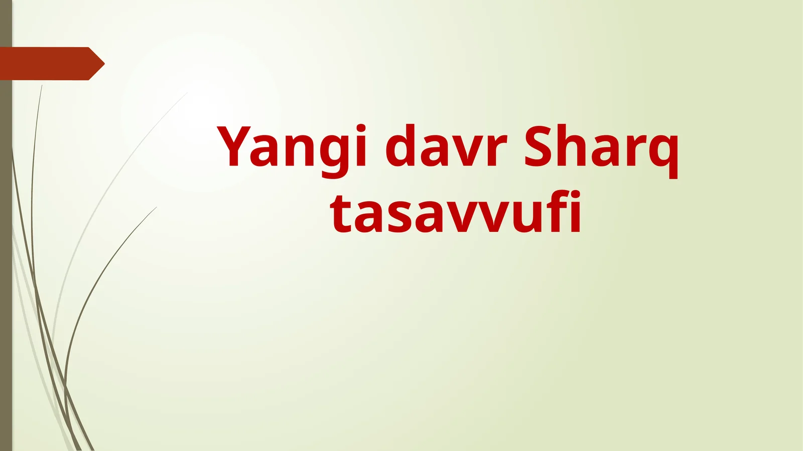 Yangi davr Sharq tasavvufi