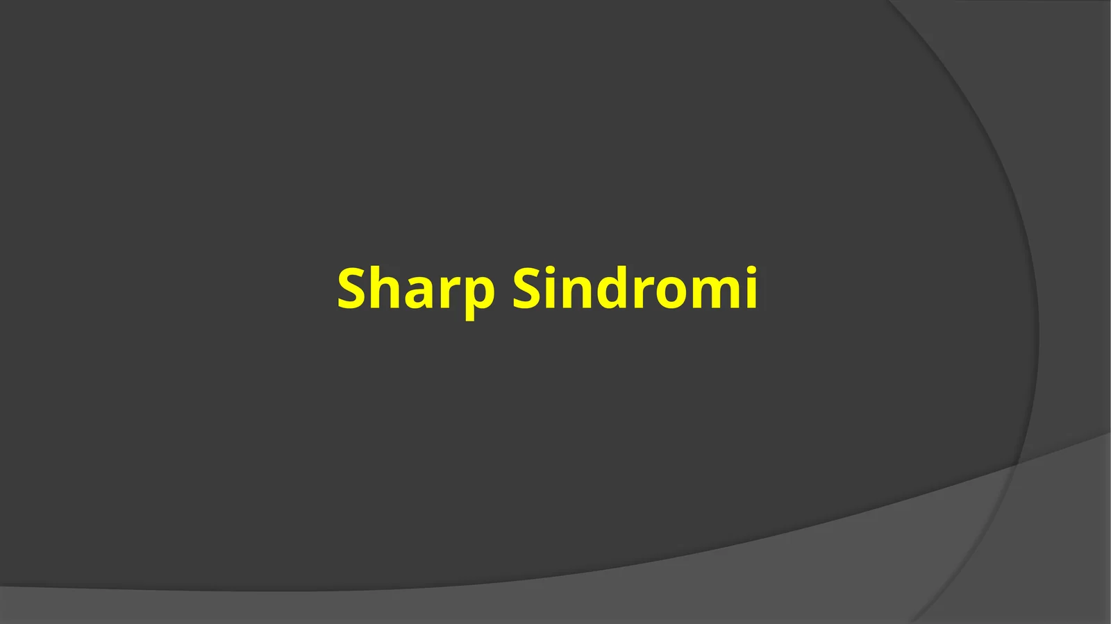 Sharp Sindromi